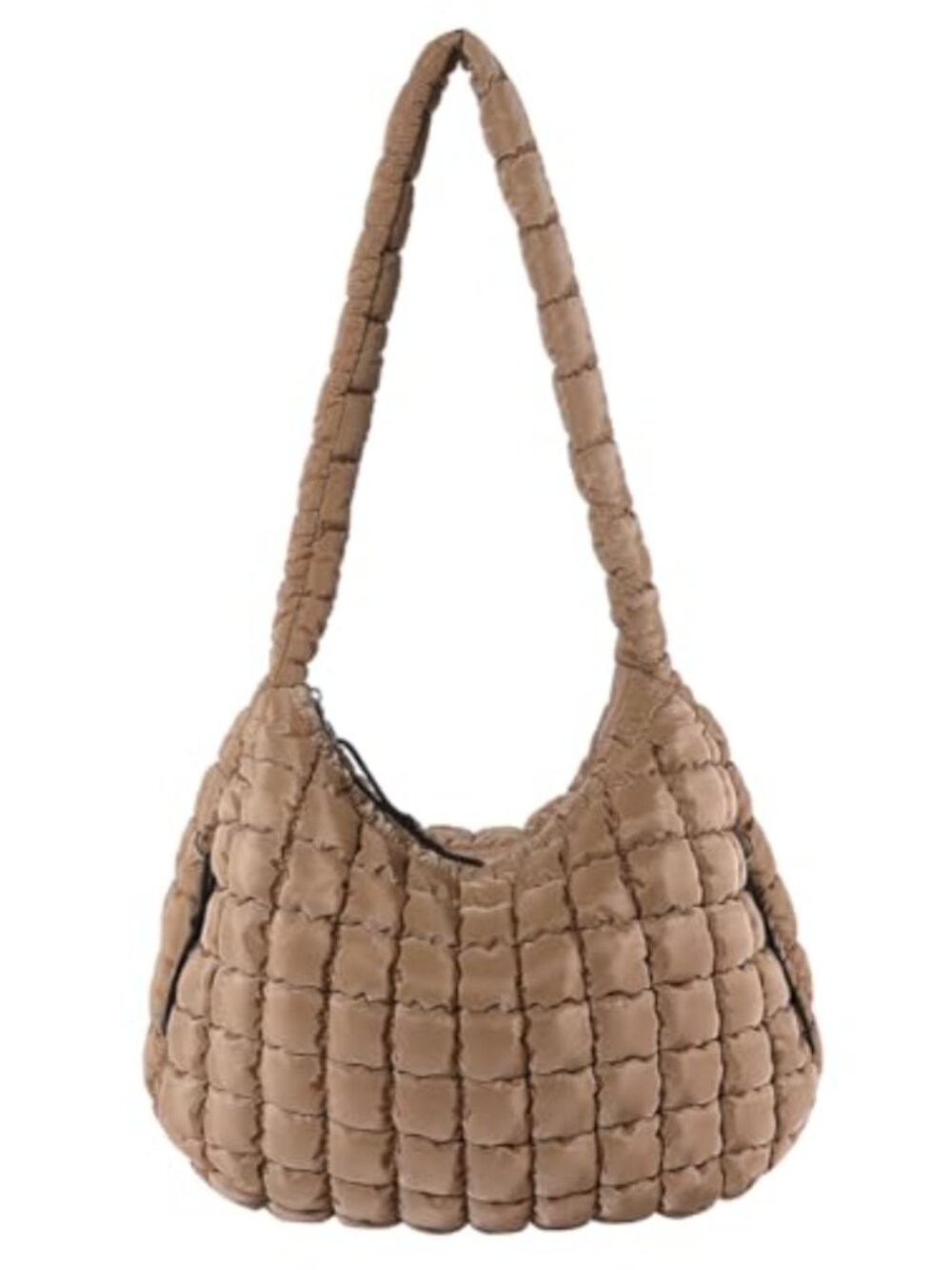 Quilted Nylon Puffer Hobo Bag Women Large Padded Shoulder Tote
